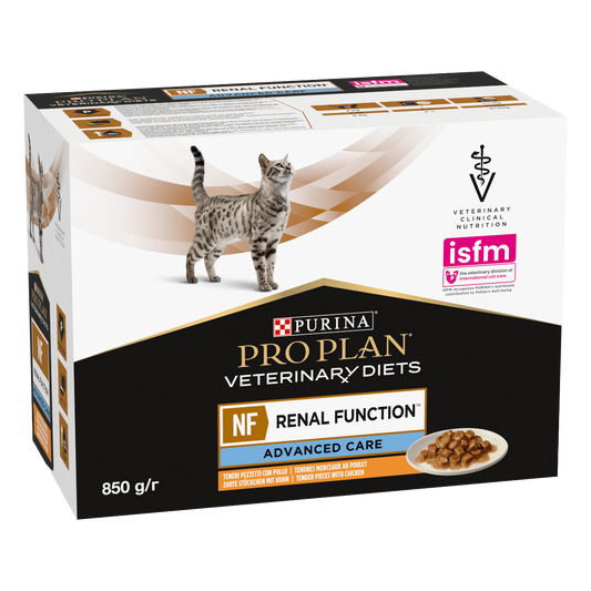 Purina Pro Plan NF Renal Function 85 Grammi Cibo Umido per Gatti Adulti con Problemi ai Reni - 10 bustine