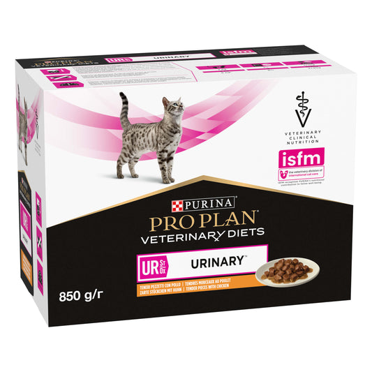 Purina Pro Plan UR St/Ox Urinary 85 Grammi Cibo Umido per Gatti Adulti con Problemi Urinari - 10 bustine