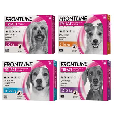 Frontline Tri Act Antiparassitario 3 Fialette Per Cani