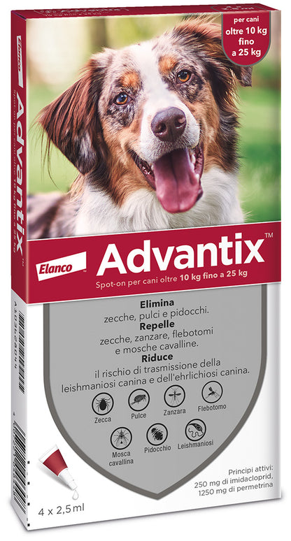 Advantix Antiparassitario Spot On Per Cani da 10 a 25 kg