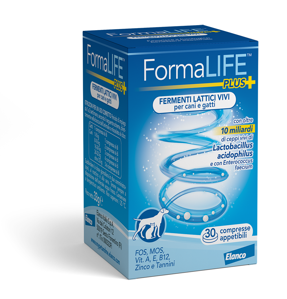 Formalife Plus Elanco Fermenti Lattici Vivi 30 Compresse Per Cani e Gatti