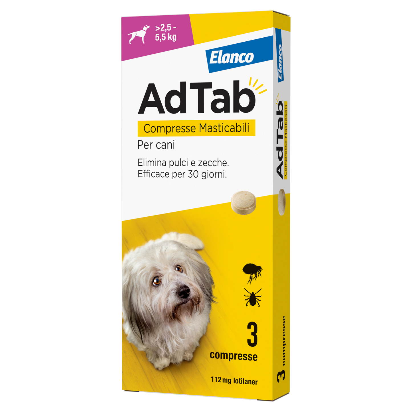 Elanco AdTab Antiparassitario 3 Compresse Masticabili Per Cani