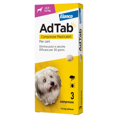 Elanco AdTab Antiparassitario 3 Compresse Masticabili Per Cani