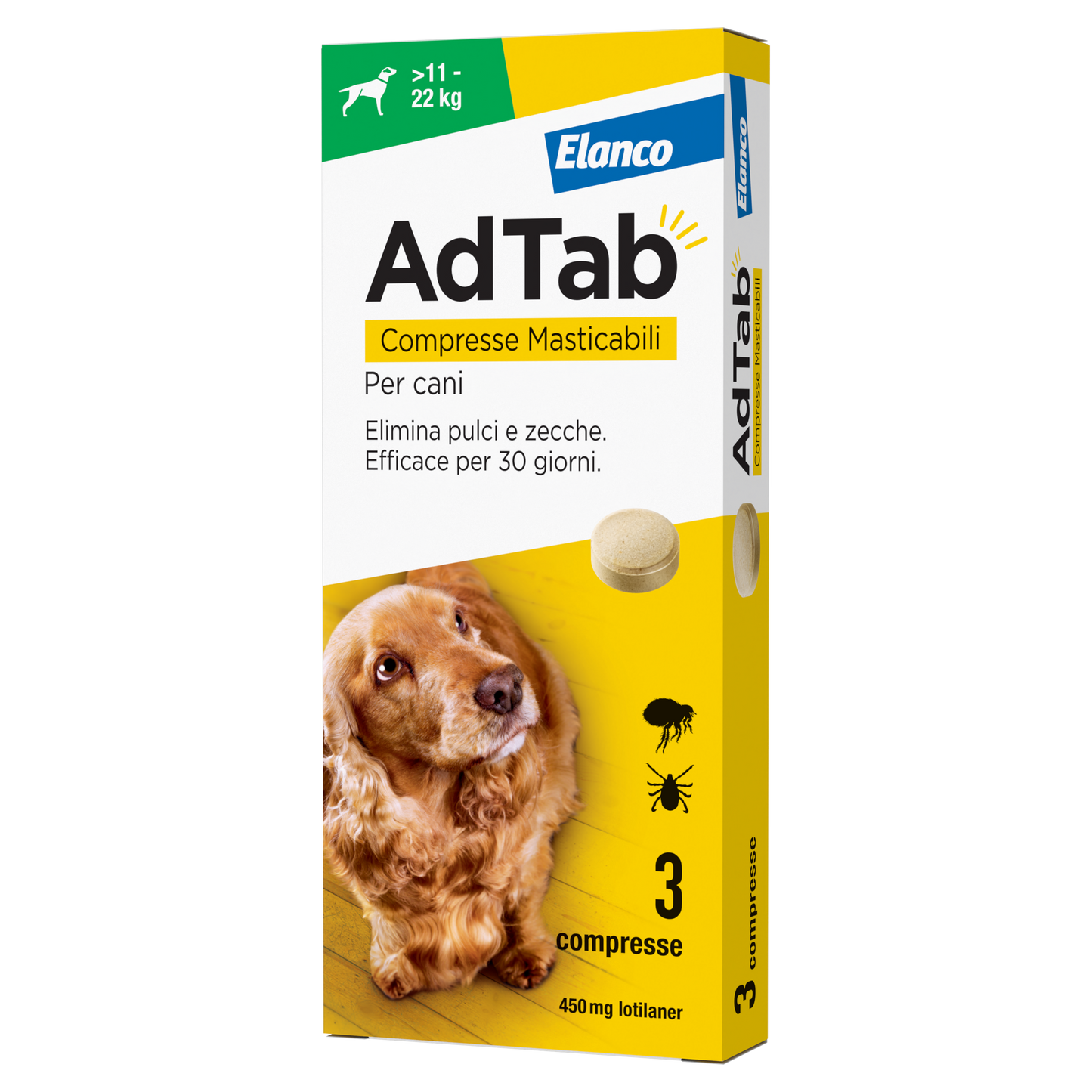 Elanco AdTab Antiparassitario 3 Compresse Masticabili Per Cani