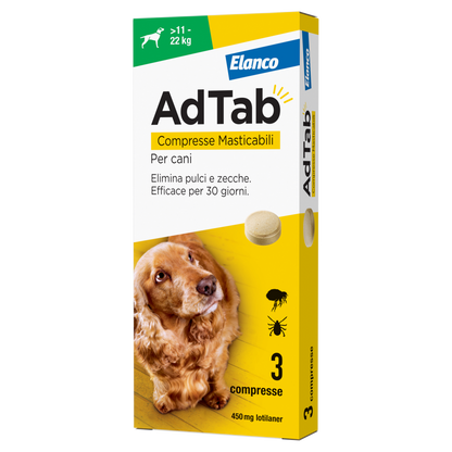 Elanco AdTab Antiparassitario 3 Compresse Masticabili Per Cani