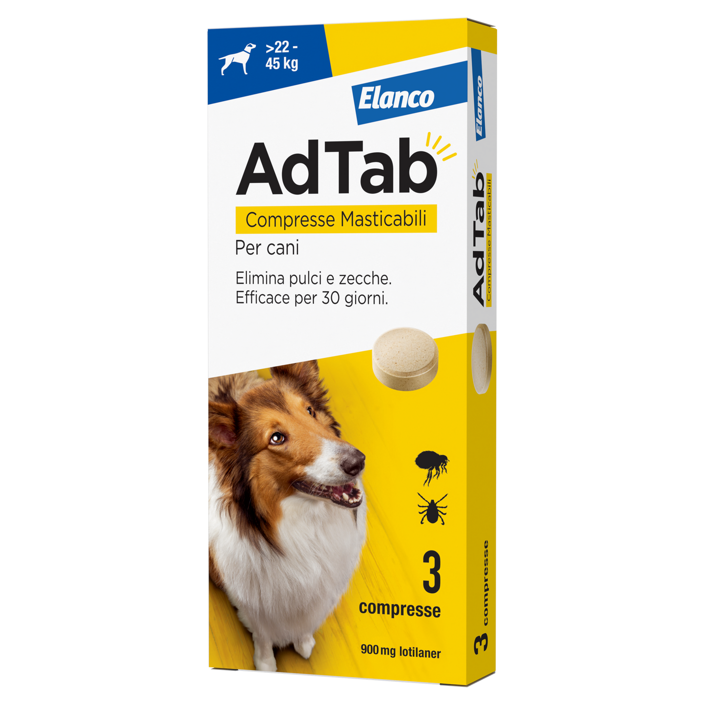 Elanco AdTab Antiparassitario 3 Compresse Masticabili Per Cani