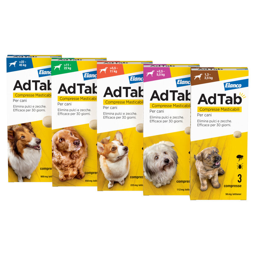 Elanco AdTab Antiparassitario 3 Compresse Masticabili Per Cani