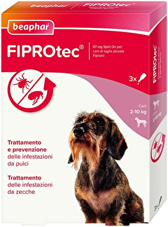 Beaphar Fiprotec Antiparassitario Contro Pulci e Zecche Per Cani - 3 Fialette