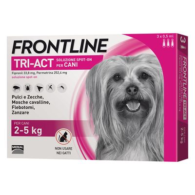 Frontline Tri Act Antiparassitario 3 Fialette Per Cani