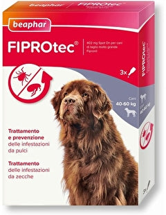 Beaphar Fiprotec Antiparassitario Contro Pulci e Zecche Per Cani - 3 Fialette