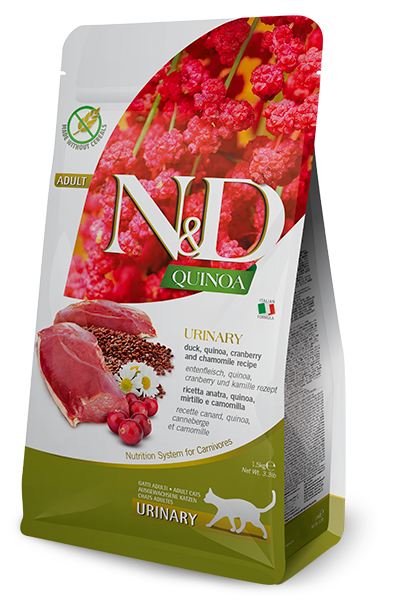 Farmina N&D Quinoa Urinary Anatra Cibo Secco per Gatti Adulti con Problemi Urinari