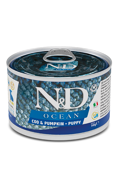 Farmina N&D Ocean Puppy 140 Grammi Merluzzo e Zucca Per Cuccioli - 6 Lattine