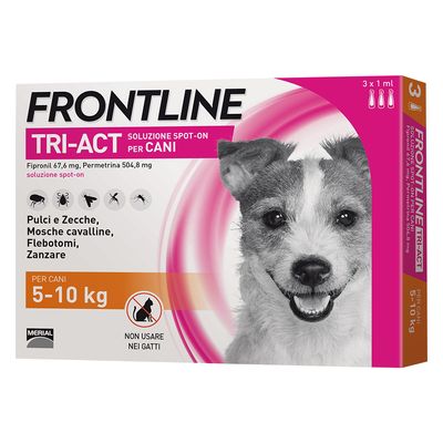 Frontline Tri Act Antiparassitario 3 Fialette Per Cani