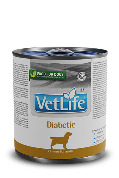 Farmina Vet Life Diabetic 300 Grammi Cibo Umido per Cani Adulti di Tutte le Taglie con Diabete - 6 Lattine