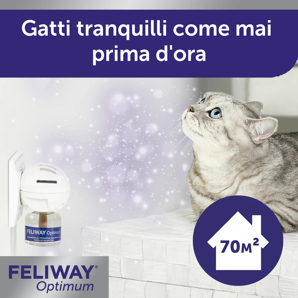 Feliway Optimum Ceva Vetem 3 Ricariche Per Gatti e Gattini - Durata 90 Giorni