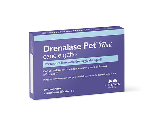 NBF Lanes Drenalase Mini 20 Compresse Per Cani e Gatti