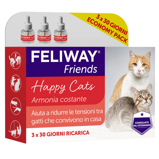 Feliway Friends Ceva Vetem 3  Ricariche Per Gatti e Gattini - Durata 90 Giorni