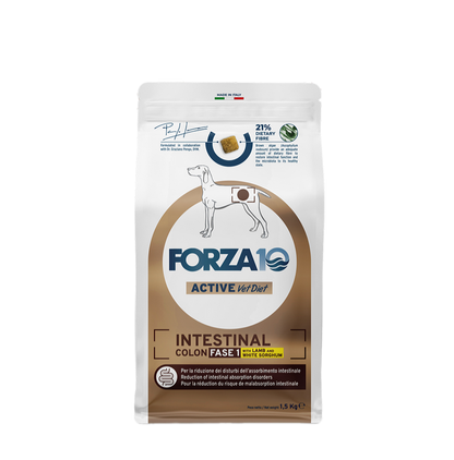 Forza 10 Intestinal Colon Fase 1 con Sorgo Bianco e Agnello Cibo Secco per Cani Adulti con Problemi Intestinali