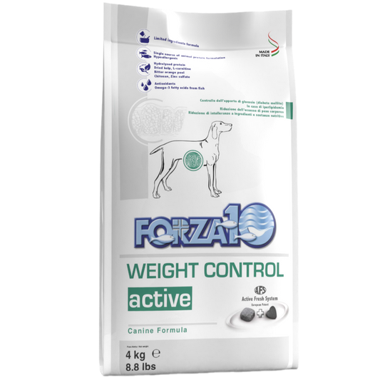 Forza 10 Weight Control Active 4 Kg Cibo Secco per Cani Adulti per Ridurre il Peso