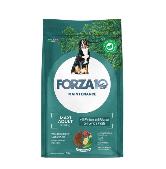 Forza 10 Maxi Mantenimento Cervo con Patate Cibo Secco per Cani Adulti Taglia Grande