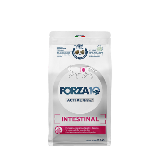 Forza 10 Intestinal Active 1,5 kg Cibo Secco per Gatti Adulti con Problemi Intestinali