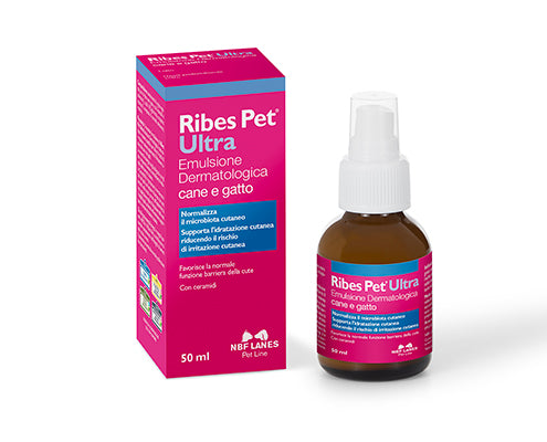 NBF Lanes Ribes Pet Ultra Emulsione Dermatologica 50 ml Per Cani e Gatti