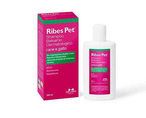 NBF Lanes Ribes Pet Shampoo-Balsamo Dermatologico 200 ml Per Cani e Gatti