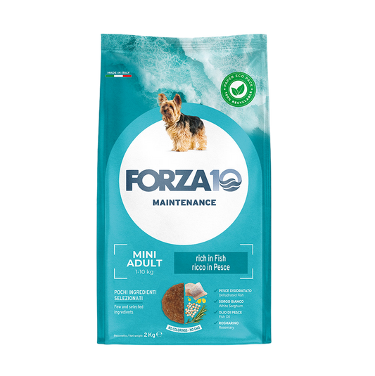 Forza 10 Mini Adult 4 kg Mantenimento al Pesce Cibo Secco per Cani Adulti di Taglia Piccola