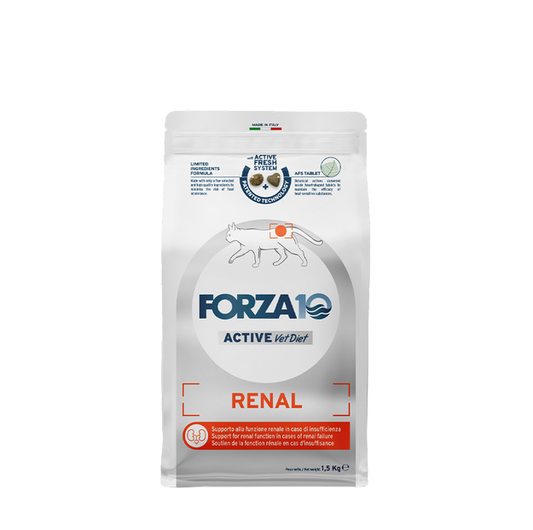 Forza 10 Renal Active 1,5 kg Cibo Secco per Gatti Adulti con Insufficienza Renale