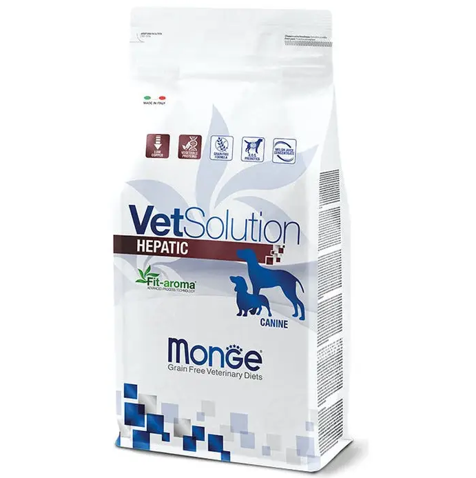 Monge VetSolution Hepatic 12 kg Cibo Secco per Cani Adulti di Tutte le Taglie con Problemi al Fegato