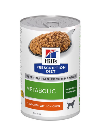 Hill's Metabolic 370 Grammi Cibo Umido per Cani Adulti per Riduzione e Controllo del Peso - 12 lattine