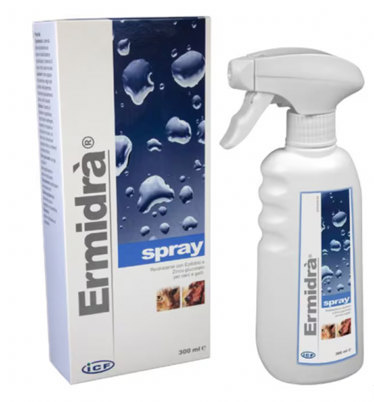 ICF Ermidra Spray 300 ml Igiene e Pulizia Per Cani e Gatti