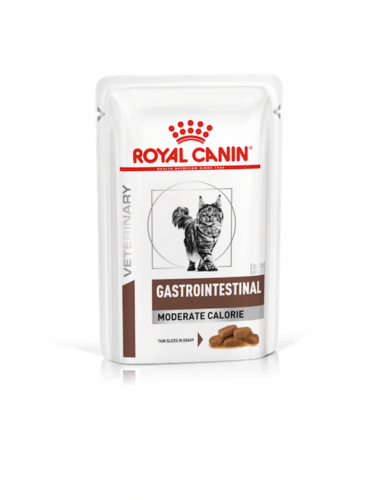 Royal Canin Gastrointestinal Moderate Calorie Cibo Umido Per Gatti - 12 Bustine 85 Grammi