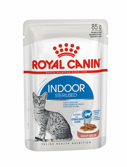 Royal Canin Indoor Cibo Umido Per Gatti Adulti - 12 Bustine 85 Grammmi