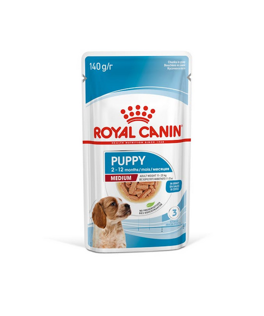 Royal Canin Puppy Medium Cibo umido Per cuccioli - 10 bustine 140 Grammi