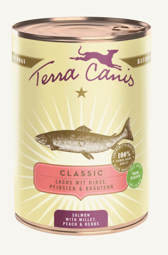 Terra Canis Classic Salmone 400 Grammi Cibo Umido Per Cani Adulti - 6 Lattine