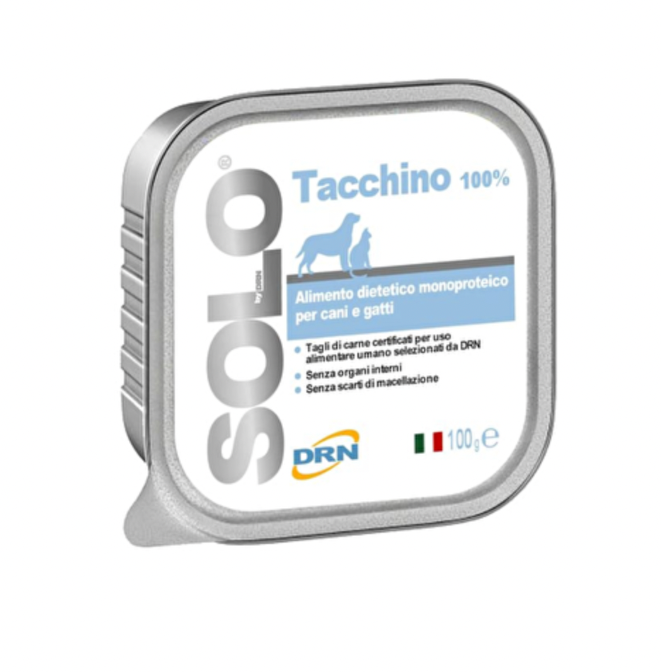 DRN Solo 100 Grammi Alimento Completo Dietetico Per Cani e Gatti - 10 Vaschette