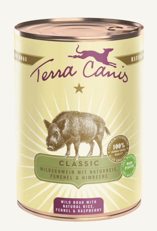 Terra Canis Classic Cinghiale 400 Grammi Cibo Umido Per Cani Adulti - 6 Lattine