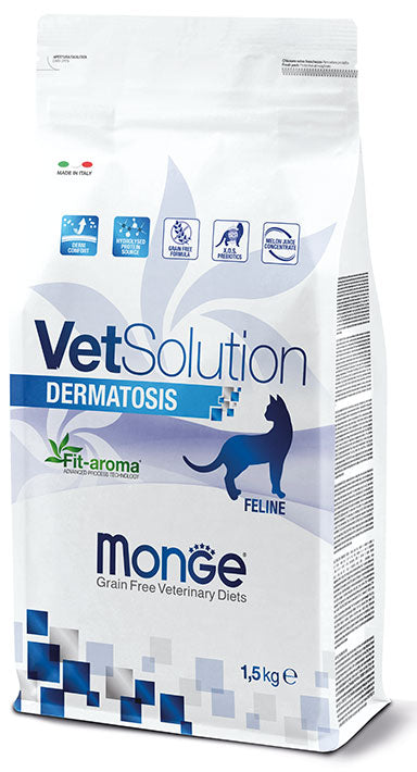 Monge VetSolution Dermatosis 1,5 kg Cibo Secco per Gatti Adulti con Problemi di Dermatosi