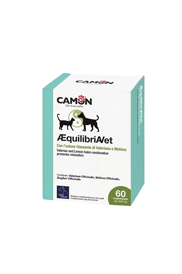 Camon Aequilibria Vet 60 Compresse Da 1000 Grammi Azione Rilassante Per Cani e Gatti