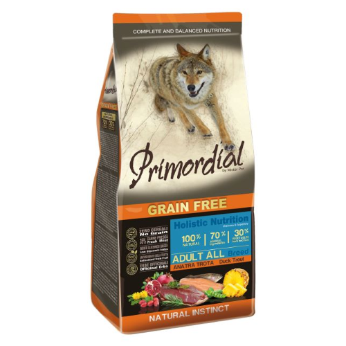 Primordial Adult Grain Free Anatra e Trota  Per Cani Adulti