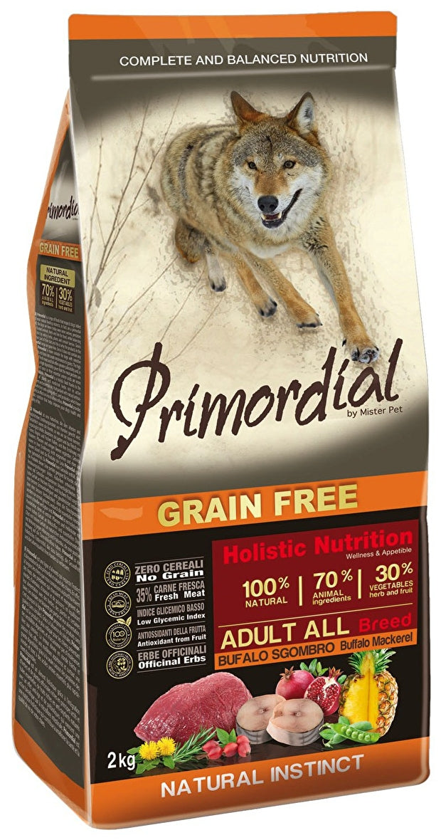 Primordial Adult Grain Free Bufalo e Sgombro Per Cani Adulti