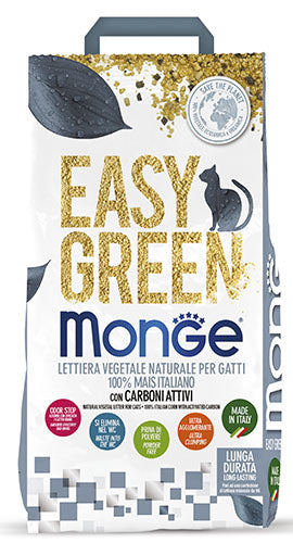 Monge Lettiera Vegetale Easy Green 10 Litri Per Gatti e Gattini