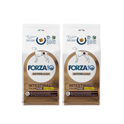 Forza 10 Intestinal Colon Fase 1 con Sorgo Bianco e Agnello Cibo Secco per Cani Adulti con Problemi Intestinali