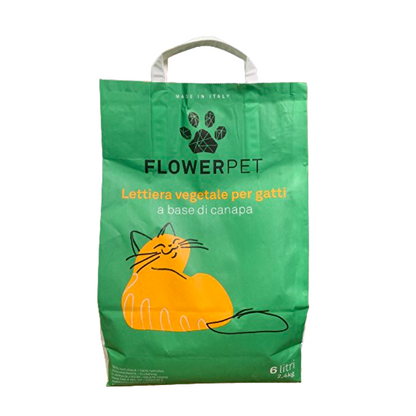 Flower Pet Lettiera Vegetale a Base Di Canapa Per Gatti e Gattini