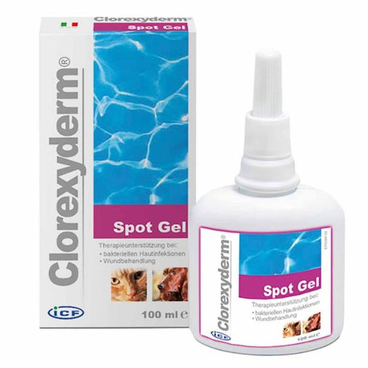 ICF  Clorexyderm Spot Gel 100 ml Detergente Per Cani e gatti