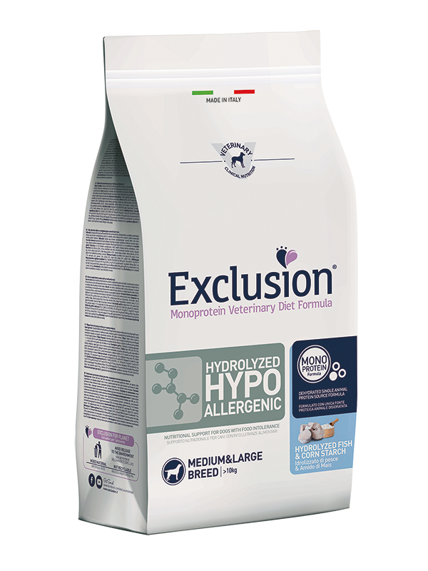 Exclusion Hypoallergenic Idrolizzato Medium Large per Cani Taglia Media e Grande