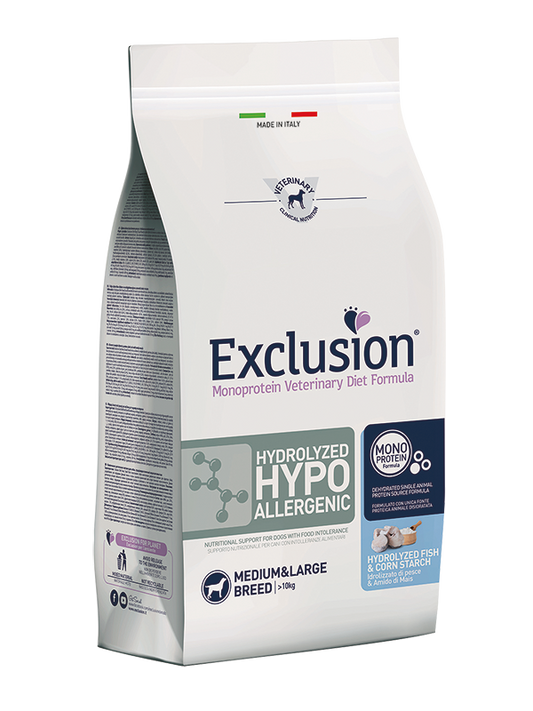 Exclusion Hypoallergenic Idrolizzato Medium Large per Cani Taglia Media e Grande