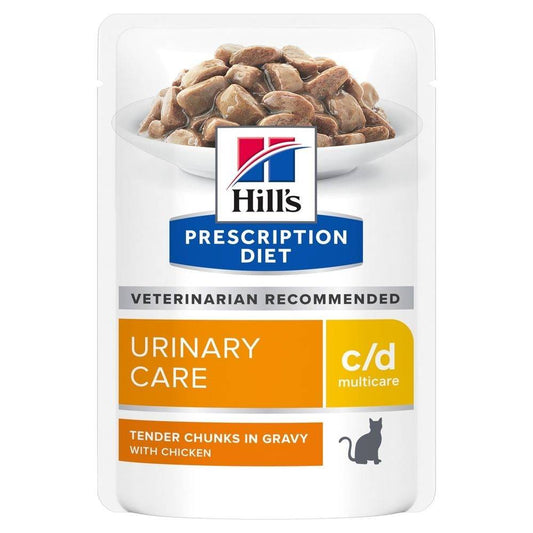 Hill's c/d Multicare Urinary Care 85 Grammi Cibo Umido per Gatti Adulti - 12 bustine