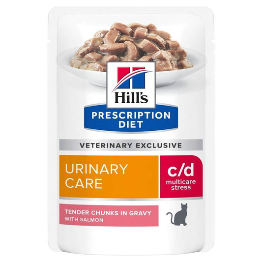 Hill's c/d Multicare Stress Urinary Care Cibo 85 Grammi Umido per Gatti Adulti - 12 bustine